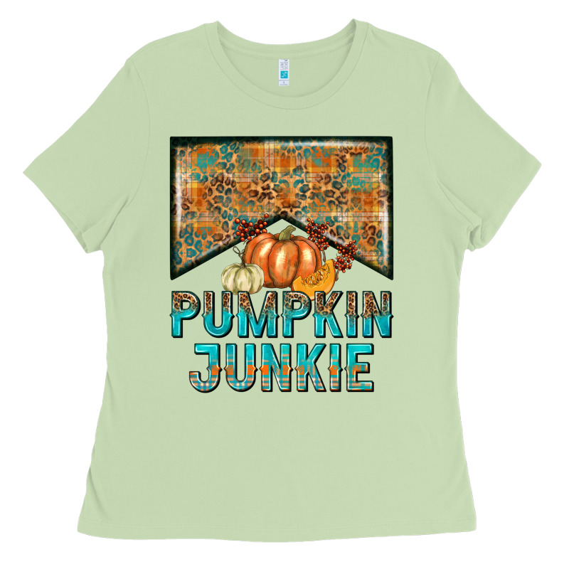 Pumpkin Junkie Ladies Tee by NancyCooperArtShop | Teevron