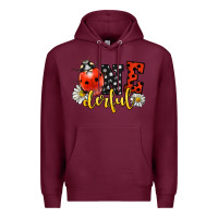Burgundy onederful wonderful ladybug Premium Hoodie - LillyAllenDesigns