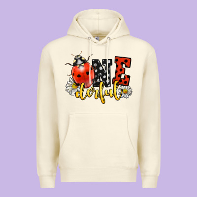 Onederful Wonderful Ladybug Premium Hoodie Designed By Lillyallendesigns