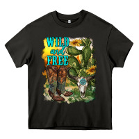 Asphalt wild and free cowgirl boots Heavy Core Tee - RanaPortraitStore
