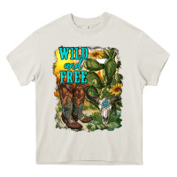 Cream wild and free cowgirl boots Heavy Core Tee - RanaPortraitStore