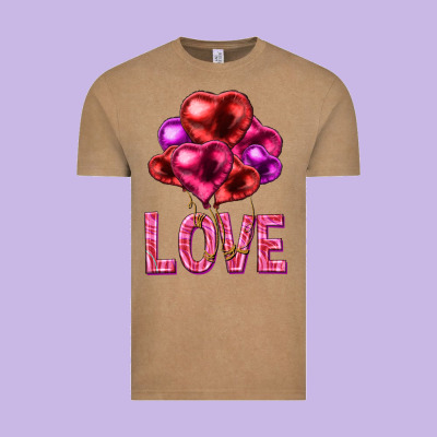Love Heart Balloons Valentine's Day Vintage Tee Designed By Howdyjamesfarm
