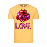 Vintage Mustard Love heart balloons Valentine's Day Vintage Tee - HowdyJamesFarm