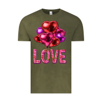 Vintage Olive Love heart balloons Valentine's Day Vintage Tee - HowdyJamesFarm