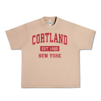 Burro Cortland New York NY Vintage Sports Design Red Design Sweat Urban Heavy Tee - longCreatives