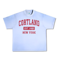 Grape Ice Cortland New York NY Vintage Sports Design Red Design Sweat Urban Heavy Tee - longCreatives