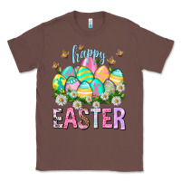 Chestnut Happy Easter with eggs Easter Day Classic Tee - HowdyJamesFarm