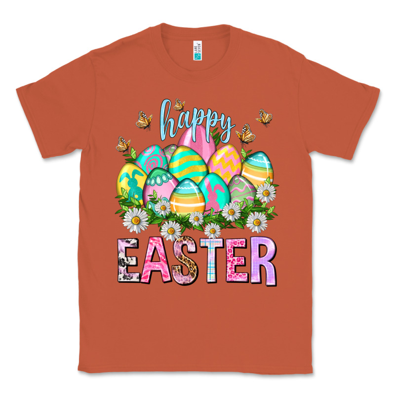 Happy Easter With Eggs Easter Day Classic Tee by HowdyJamesFarm | Teevron
