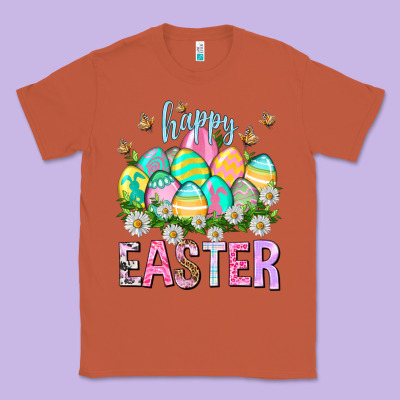 Happy Easter With Eggs Easter Day Classic Tee Designed By Howdyjamesfarm