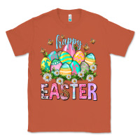 Copper Happy Easter with eggs Easter Day Classic Tee - HowdyJamesFarm