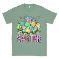 Sage Happy Easter with eggs Easter Day Classic Tee - HowdyJamesFarm