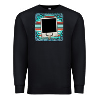 Black gemstone turquoise serape custom photo frame coaster Premium Sweatshirt - BarkalooDesign