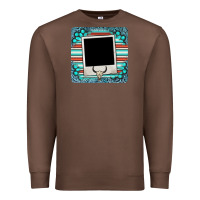 Chestnut gemstone turquoise serape custom photo frame coaster Premium Sweatshirt - BarkalooDesign