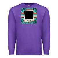Purple gemstone turquoise serape custom photo frame coaster Premium Sweatshirt - BarkalooDesign