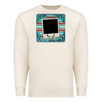Sandshell gemstone turquoise serape custom photo frame coaster Premium Sweatshirt - BarkalooDesign