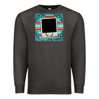 Smoke gemstone turquoise serape custom photo frame coaster Premium Sweatshirt - BarkalooDesign