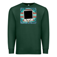 Sports Green gemstone turquoise serape custom photo frame coaster Premium Sweatshirt - BarkalooDesign