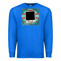 True Royal gemstone turquoise serape custom photo frame coaster Premium Sweatshirt - BarkalooDesign