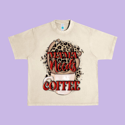 Mama Needs Coffee Mother's Day Urban Heavy Tee Designed By Cowgirlartshop
