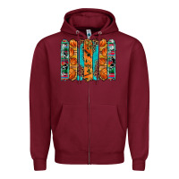 Burgundy basketball serape cowhide turquoise leopard glitter  brushstrokes Zipper Hoodie - Artiststas