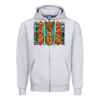 Heather Grey basketball serape cowhide turquoise leopard glitter  brushstrokes Zipper Hoodie - Artiststas