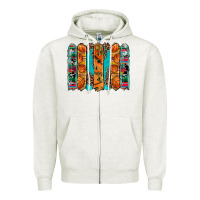 Oatmeal Heather basketball serape cowhide turquoise leopard glitter  brushstrokes Zipper Hoodie - Artiststas