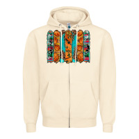 Sandshell basketball serape cowhide turquoise leopard glitter  brushstrokes Zipper Hoodie - Artiststas