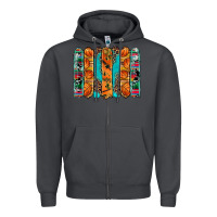 Smoke basketball serape cowhide turquoise leopard glitter  brushstrokes Zipper Hoodie - Artiststas