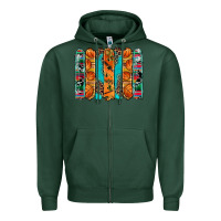 Sports Green basketball serape cowhide turquoise leopard glitter  brushstrokes Zipper Hoodie - Artiststas