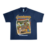 Navy R.L. Stine Goosebumps Halloween Say Cheese And Die Urban Heavy Tee - longCreatives