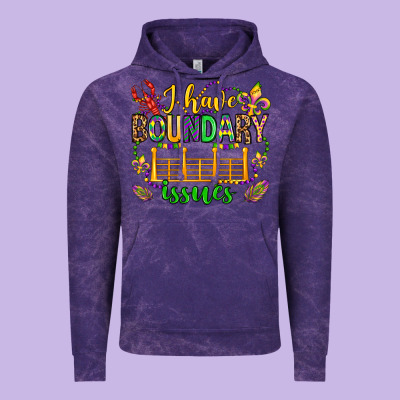ı Have Boundary Issues Mardi Gras Olivia Vintage Hoodie Designed By Oliviacreatesart