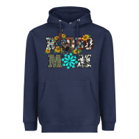 Navy western rodeo bullfighter mom turquoise gemstones  sunflowers Heavyweight Hoodie - BarkalooDesign