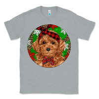Heather Grey Christmas Toy Poodle Classic Tee - RanaPortraitStore