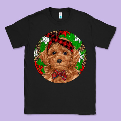 Christmas Toy Poodle Classic Tee Designed By Ranaportraitstore
