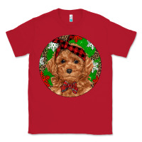Red Christmas Toy Poodle Classic Tee - RanaPortraitStore