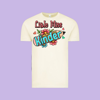 Little Miss Kindergarten Vintage Tee Designed By Jasminsmagicworld