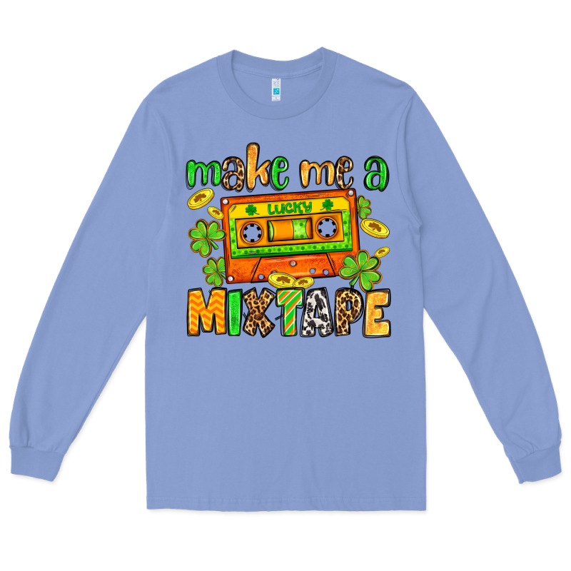 Make Me A Mixtape St. Patrick's Day Long Sleeve Tee by OliviaCreatesArt | Teevron