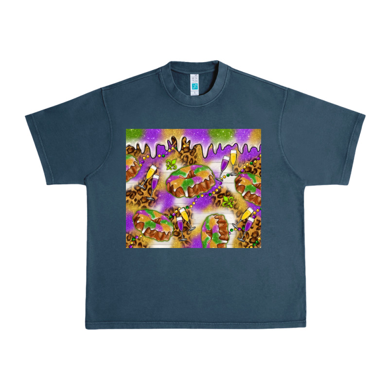 Mardi Gras With King Cake Tumbler Urban Heavy Tee by HowdyJamesFarm | Teevron