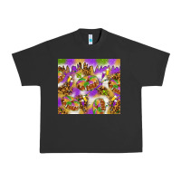 Pigment Black Mardi Gras with king cake tumbler Urban Heavy Tee - HowdyJamesFarm