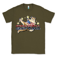 Army Green Meowica cat 4th of july Classic Tee - HowdyJamesFarm