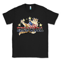 Black Meowica cat 4th of july Classic Tee - HowdyJamesFarm