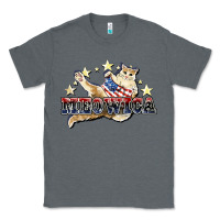 Charcoal Heather Meowica cat 4th of july Classic Tee - HowdyJamesFarm