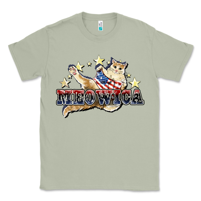 Meowica Cat 4th Of July Classic Tee by HowdyJamesFarm | Teevron