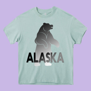Alaska Bear Heavy Core Tee Designed By Bettercallsaul