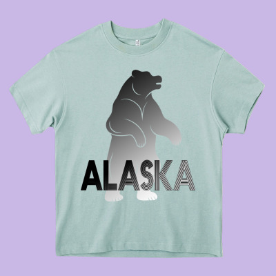 Alaska Bear Heavy Core Tee Designed By Bettercallsaul