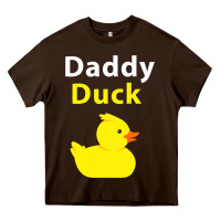 Chocolate Brown Funny Daddy Duck Rubber Duck Heavy Core Tee - longCreatives