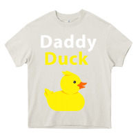 Cream Funny Daddy Duck Rubber Duck Heavy Core Tee - longCreatives