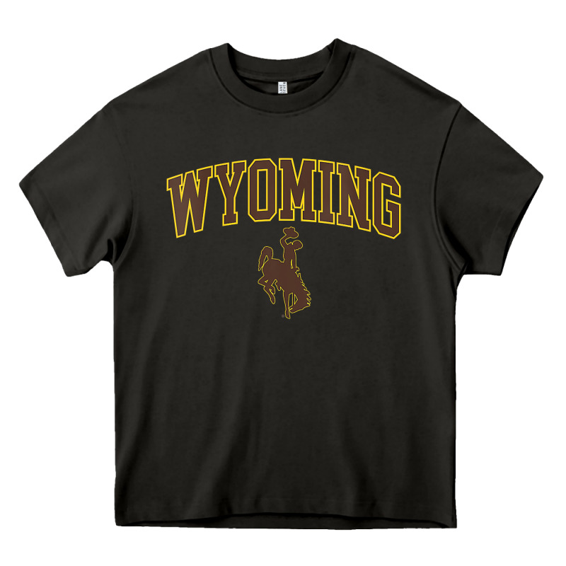 Womens Wyoming Cowboys Apparel Fan Favorite Arch Heavy Core Tee by longCreatives | Teevron