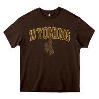 Chocolate Brown Womens Wyoming Cowboys Apparel Fan Favorite Arch Heavy Core Tee - longCreatives