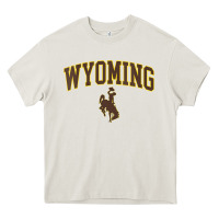 Cream Womens Wyoming Cowboys Apparel Fan Favorite Arch Heavy Core Tee - longCreatives